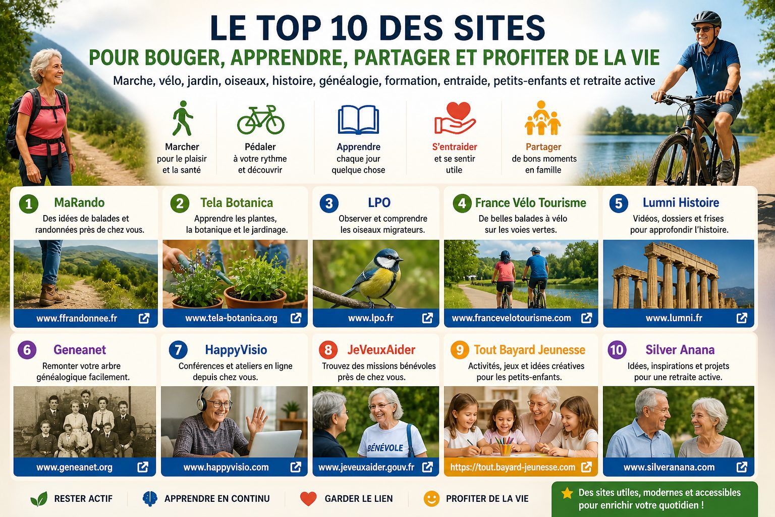 Découvrez 10 sites utiles pour les seniors et les meilleurs tutos en ligne